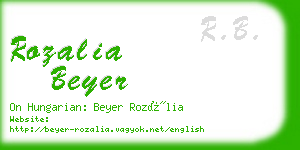 rozalia beyer business card